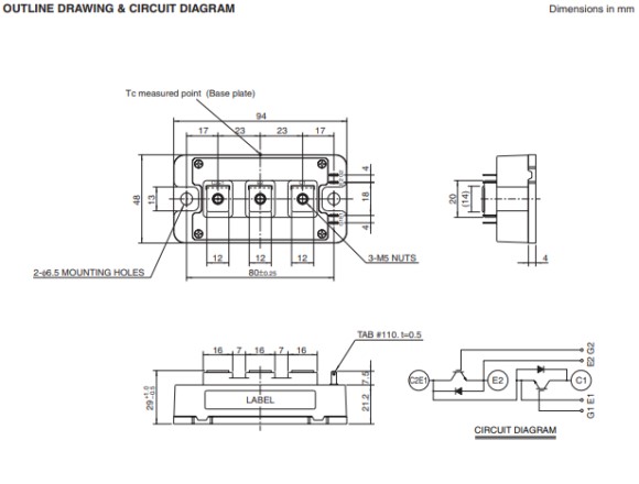 CM300DY-12NF IGBT Module NF-Series Dual | Mitsubishi Electric IGBT ...